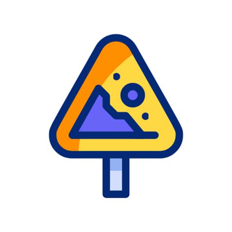 Falling rocks Animated Icon | Free signaling Animated Icon