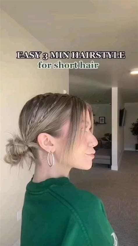 Little buns 😍 | Short hair styles, Hair styles, Work hairstyles