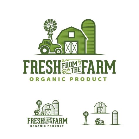 Agriculture Farm Fresh Logo Icon Vector Set Stock Illustration ...