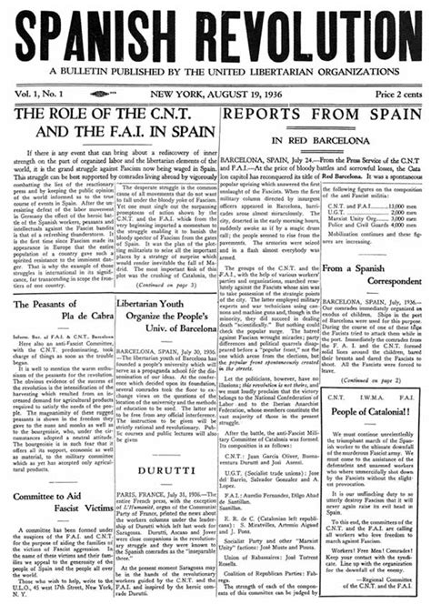 Spanish Revolution — English Language Paper of the POUM