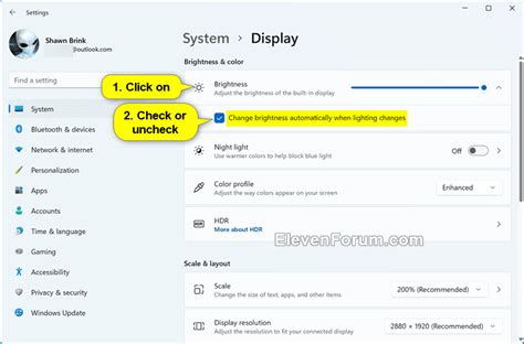 Turn On or Off Adaptive Brightness in Windows 11 | Windows 11 Forum