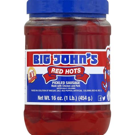 Big John's Sausage, Pickled, Red Hots (16 oz) - Instacart