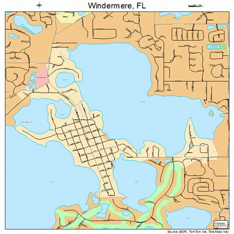 Windermere Florida Street Map 1278050 | Maps Of Florida