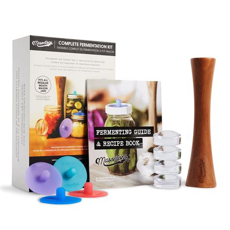 Masontops Complete Mason Jar Fermentation Kit - Easy SMALL/REGULAR ...