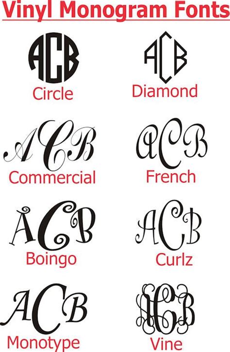 Free Monogram Fonts for Vinyl - 5 Best Options