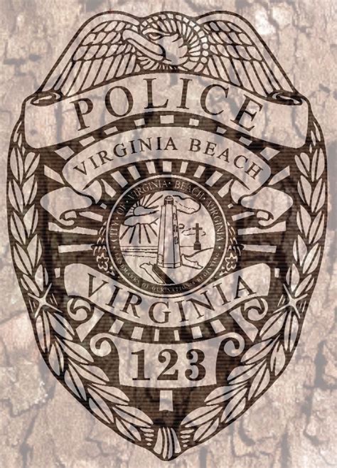 Virginia Beach Police Department Badge DXF SVG Adobe | Etsy