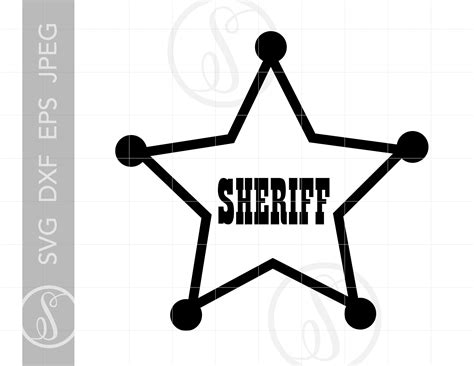 Sheriff Badge SVG Sheriff Badge Clipart Download Sheriff - Etsy Australia