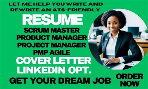 I will write ats scrum master resume, pmp, agile, product owner, project manager resume | by ...