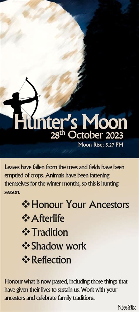 October’s Full Moon; The Hunter’s Moon. What's The Meaning of The ...