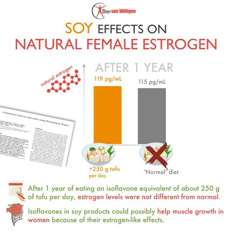 How does soy intake affect natural estrogen levels in women?