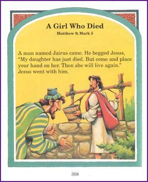 A Girl Who Died (Story) - Kids Korner - BibleWise Jairus Daughter, Guy ...