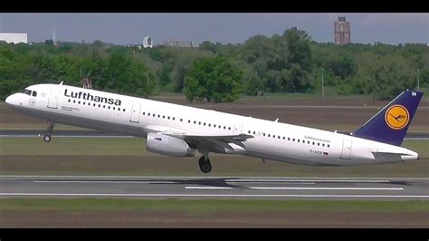 Lufthansa LH Airbus A321-231 D-AISR Takeoff at Berlin Tegel airport TXL - YouTube