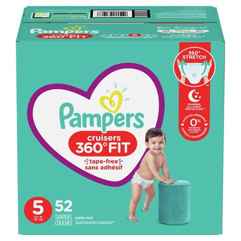 Pampers Cruisers 360 Fit Diapers, Active Comfort, Size 5, 52 ct - Walmart.com - Walmart.com