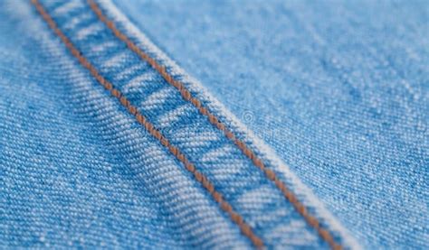 Extreme Close Up - Double Seam on Jeans Stock Image - Image of material, backdrop: 192554299