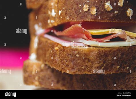 Photograph of a jam sandwich Stock Photo - Alamy