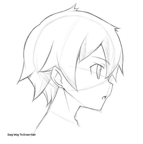 Einfache Möglichkeit, Haare zu zeichnen Anime Head Reference Drawing ...