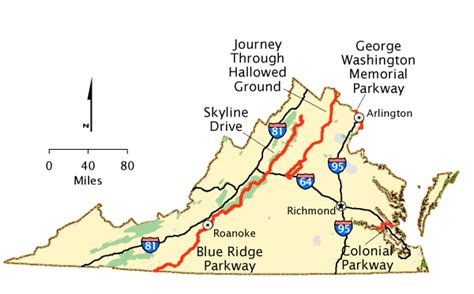 Virginia - Map | America's Byways | Virginia map, America map, Byways