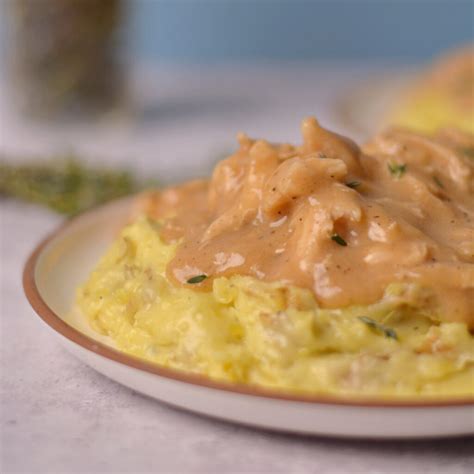 Chicken and Gravy Over Mashed Potatoes - Joy to the Food