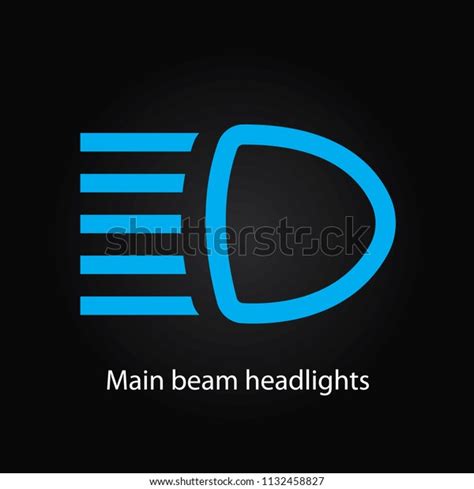 Main Beam Headlights Sign Symbol Stock Illustration 1132458827