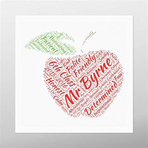 Apple by wordbird.ie | Personalised Word Art Prints | Fruit Gift