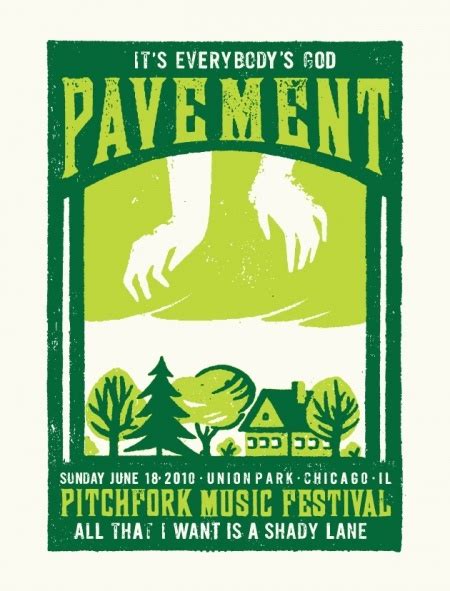 Pavement poster from Pitchfork 2010 | Punk poster, Gig posters, Music poster