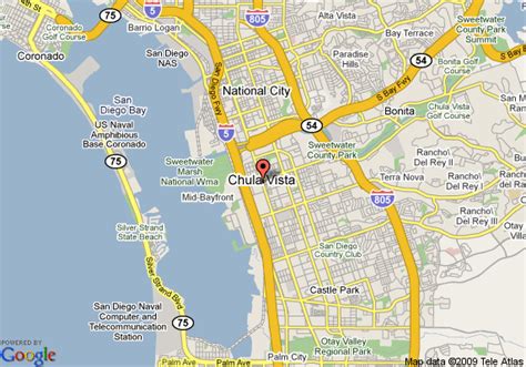 Chula Vista Map - ToursMaps.com