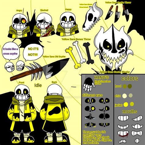 Yellow Sans Official Design by oougiethedino on DeviantArt