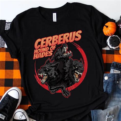 Retro 80s Cerberus Hellhound Greek Mythology Hound Of Hades Shirt ...