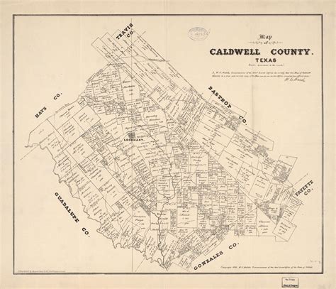 Map of Caldwell County, Texas | Library of Congress