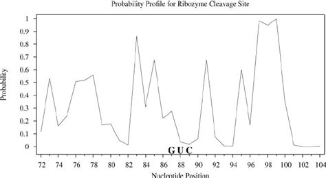 Probability profile (window width W = 1 for ribozyme applications) for... | Download Scientific ...