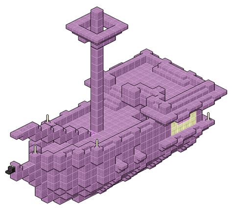 Isometric Minecraft End Ship @ PixelJoint.com