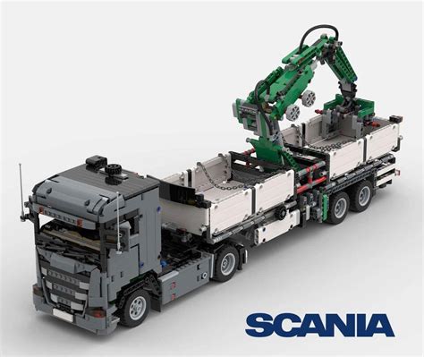 LEGO MOC 42078 alternative Scania G370 With Grab Crane Trailer by Mcd_technic | Rebrickable ...