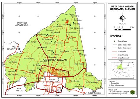 Peta Lengkap Indonesia Peta Desa Wisata Kabupaten Sleman 5040 | The ...