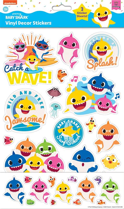 Baby Shark Vinyl Decor Stickers | Paper Projects