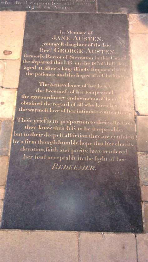 Jane Austen's Grave - Winchester Cathedral