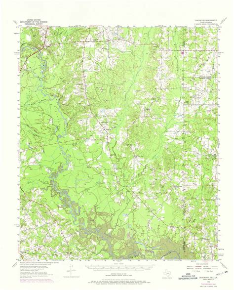 Deadwood, Texas 1956 (1975) USGS Old Topo Map Reprint 15x15 TX Quad 109139 - OLD MAPS