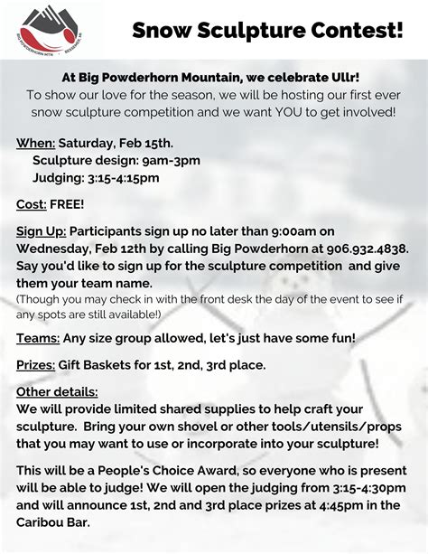 Snow Sculpture Contest! - FeLiveLife - Gogebic Iron Range Event Calendar