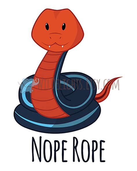 Nope Rope Snake 8x10 Digital Download Reptile Art Snake | Etsy