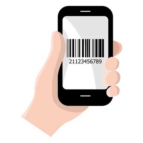 Smartphone barcode icon - Transparent PNG & SVG vector file