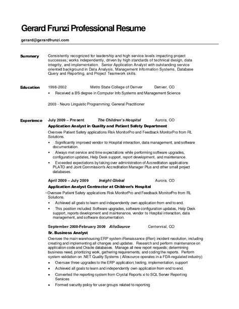 View Professional Summary Examples PNG - Resume Template Sxty