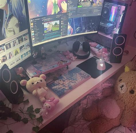 Cutecore !! 🍮 ヾ(*´∀`*)ﾉ in 2022 | Otaku room, Gamer room decor, Cute room ideas