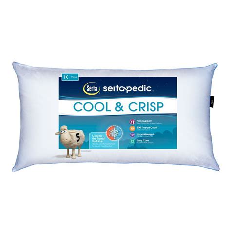 Sertapedic Cool & Crisp Pillow, King Size - Walmart.com