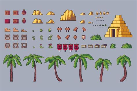 Desert 2D Tileset Pixel Art - CraftPix.net | Pixel art, Art, Pixel