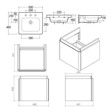 RAKRSTWBU50604 RST50BAS1 - RAK Resort Single Drawer Wall Hung Vanity ...