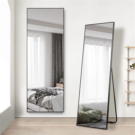 Buy LVSOMT Full Length Mirror, Wall & Floor Mirror, Standing Mirror ...