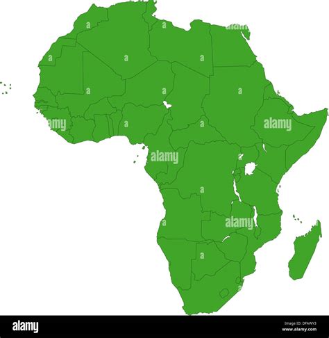 Green Africa map Stock Photo - Alamy