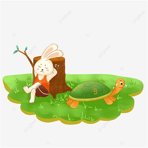 Running Turtle Clipart Transparent PNG Hd, Cartoon Animal Turtle And Rabbit Running Png ...