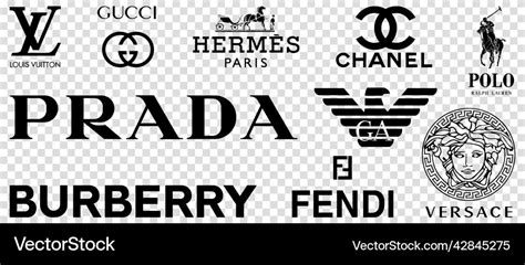 Popular clothing brands in the world Royalty Free Vector