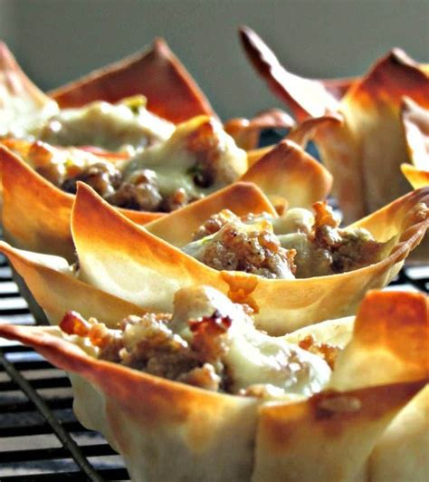 Cheesy Sausage Wonton Cups - #1 party appetizer - Gouda Life | Recipe ...