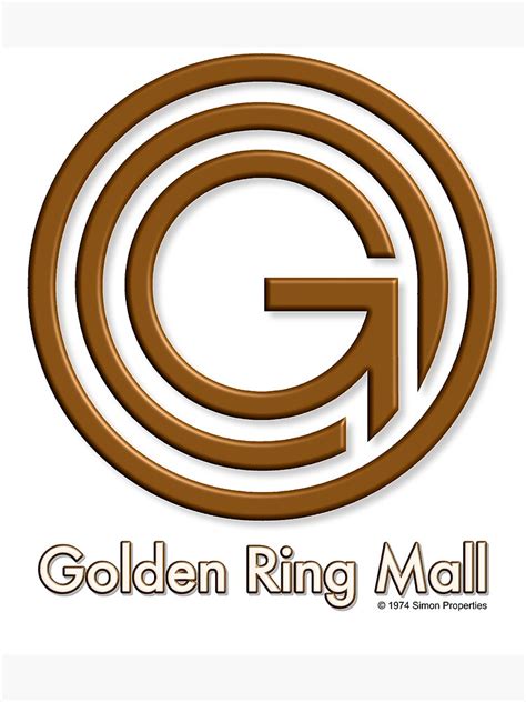 "Retro Golden Ring Mall in Rosedale, MD | Vintage Dead Mall Logo" Art ...